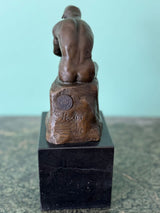 Sculpture Penseur Rodin 20cm Bronze