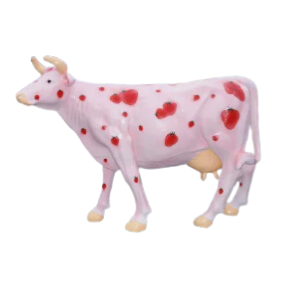 Statue Vache Resine Decoration - 225cm - Fraisier