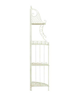 Étagère fer Jardin 165cm style antique blanc