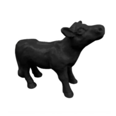 Statue Veau Animaux Resine - 70cm - Noir