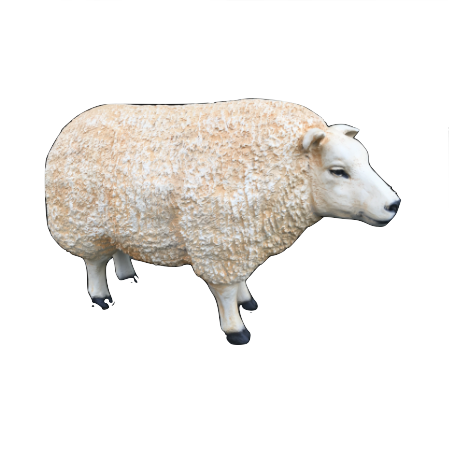 Statue Mouton Animaux Resine - 110cm - Blanc Nature