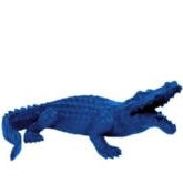 Statue Crocodile Animaux Resine - 130cm - Bleu Nuit