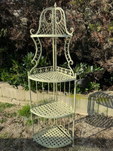 Étagère fer Jardin 165cm style antique blanc