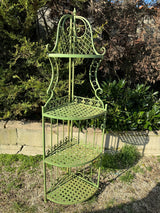 Étagère fer Jardin 165cm style antique vert