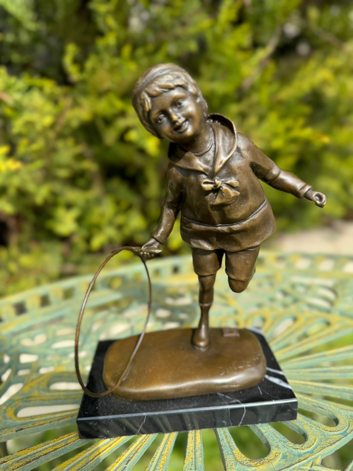 Sculpture Jeu d'Enfant 25cm Bronze