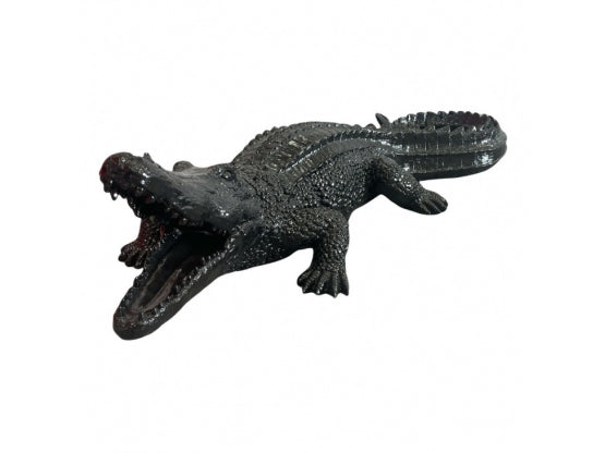 Statue Crocodile Animaux Resine - 120cm - Noir Bis