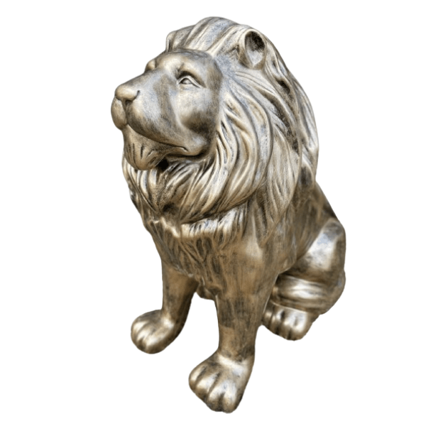 Statue Lion Animaux Resine - 65cm - Bronze - ANIMAUX-RESINE.FR