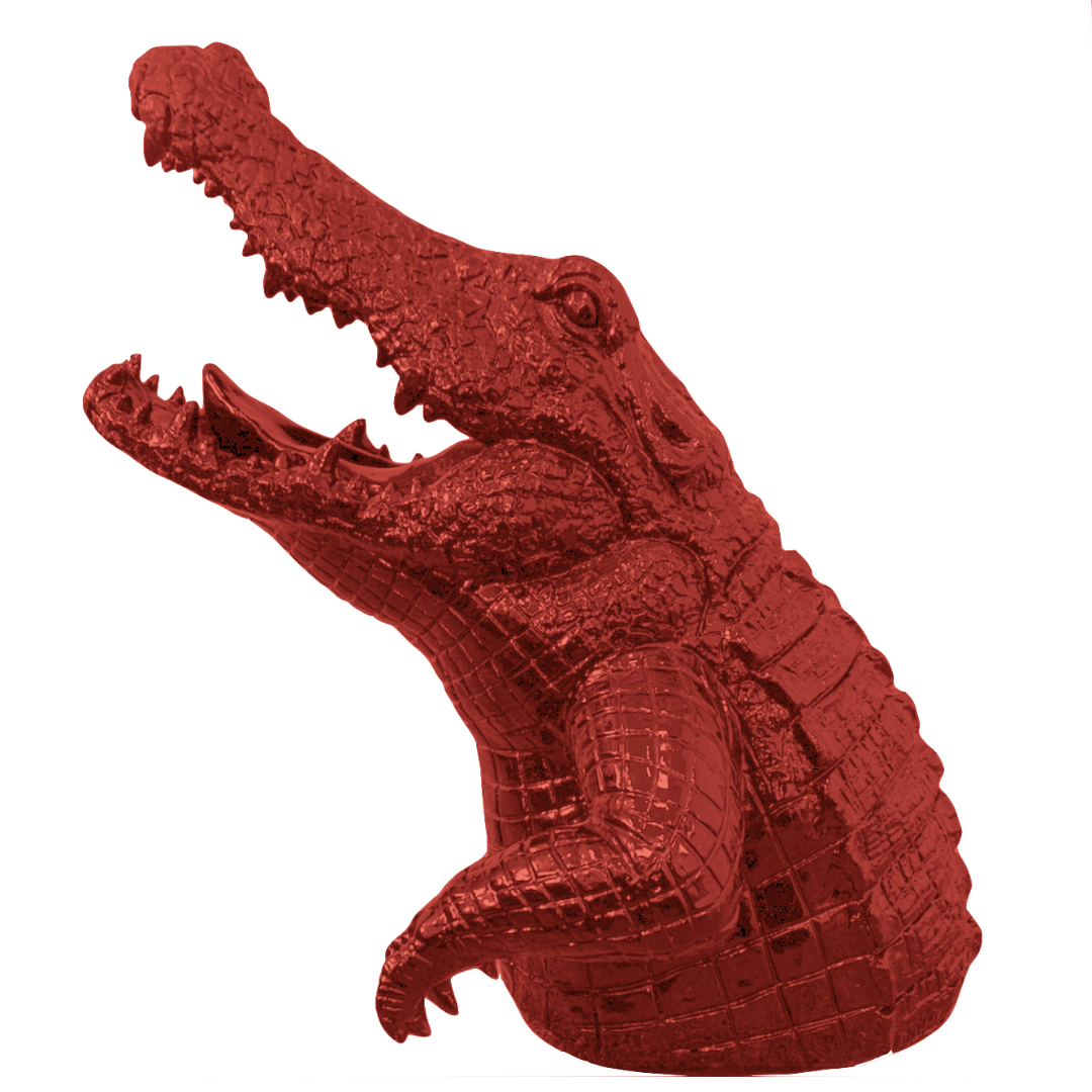 Statue CROCODILE Animaux Resine 50cm - Rouge