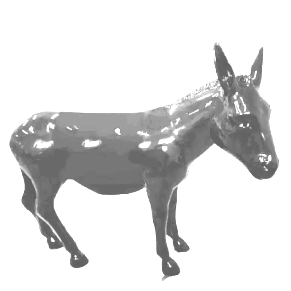 Statue Ane Animaux Resine - 160cm - Gris (8905562915156)