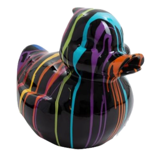 Statue Canard Animaux Resine - 65cm - Multi Coulure Noir (8905592471892)