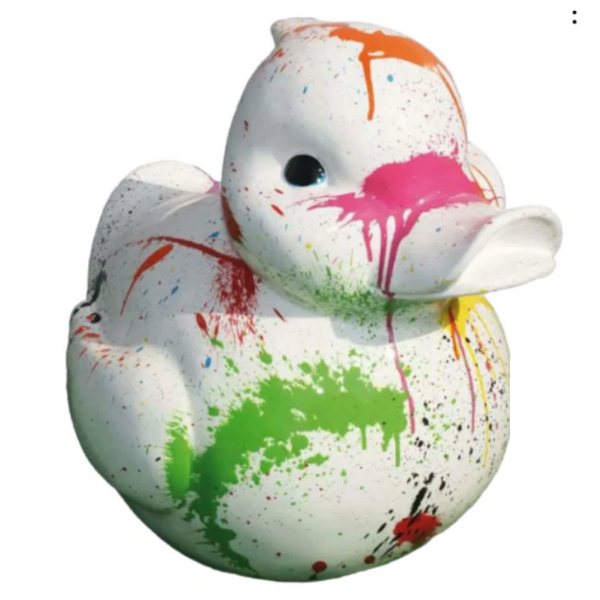 Statue Canard Animaux Resine - 45cm - Tie And Dye