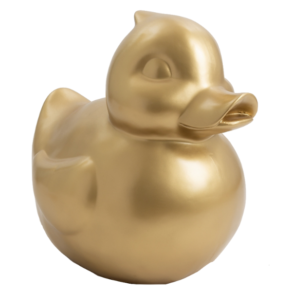 Statue Canard Animaux Resine - 45cm - Doré (8905596666196)