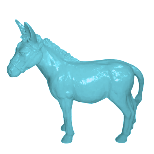 Statue Ane Animaux Resine - 95cm - Bleu Ciel (8905563439444)