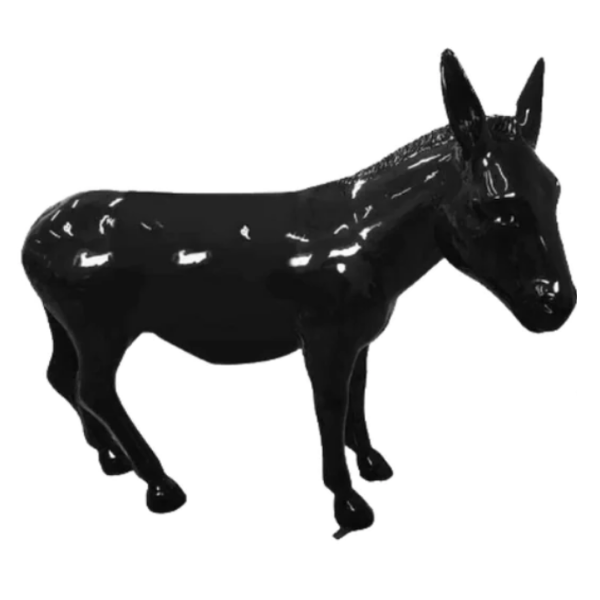 Statue Ane Animaux Resine - 160cm - Noir