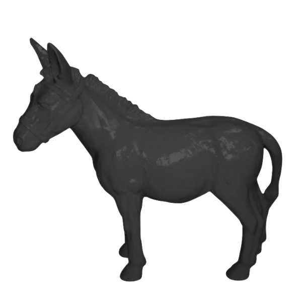 Statue Ane Animaux Resine - 95cm - Noir (8905563210068)