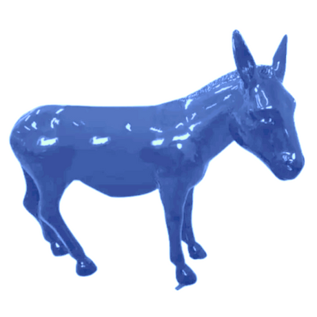 Statue Ane Animaux Resine - 160cm - Bleu Ciel (8905562521940)