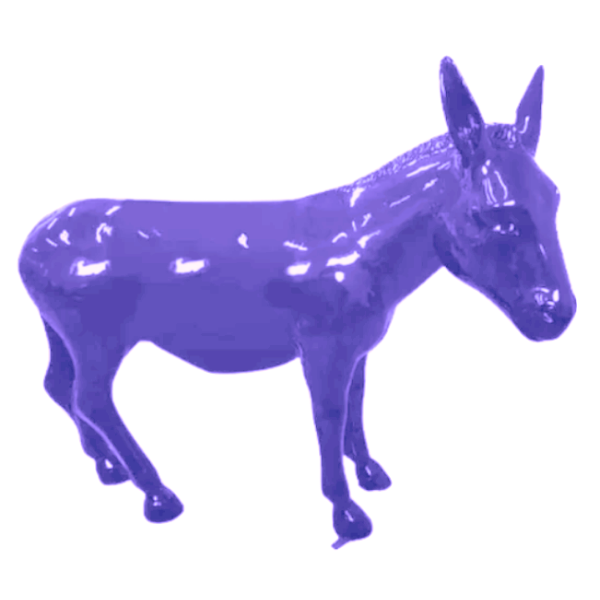 Statue Ane Animaux Resine - 160cm - Violet