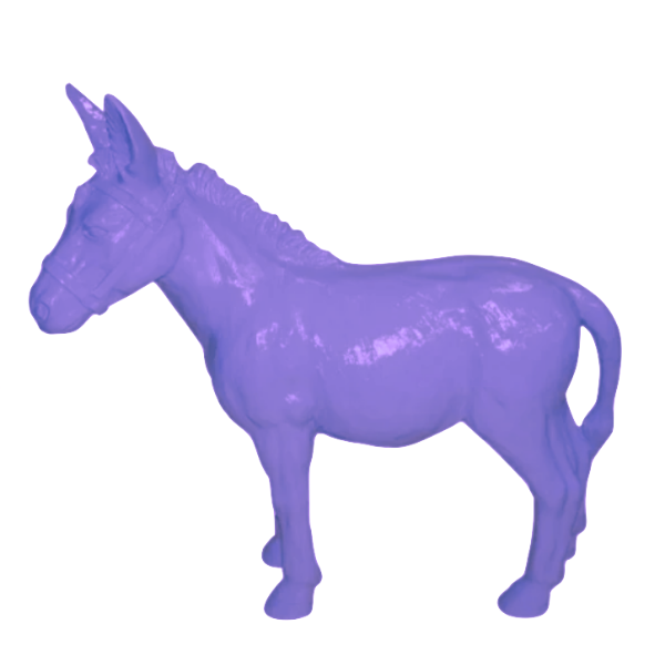 Statue Ane Animaux Resine - 95cm - Violet