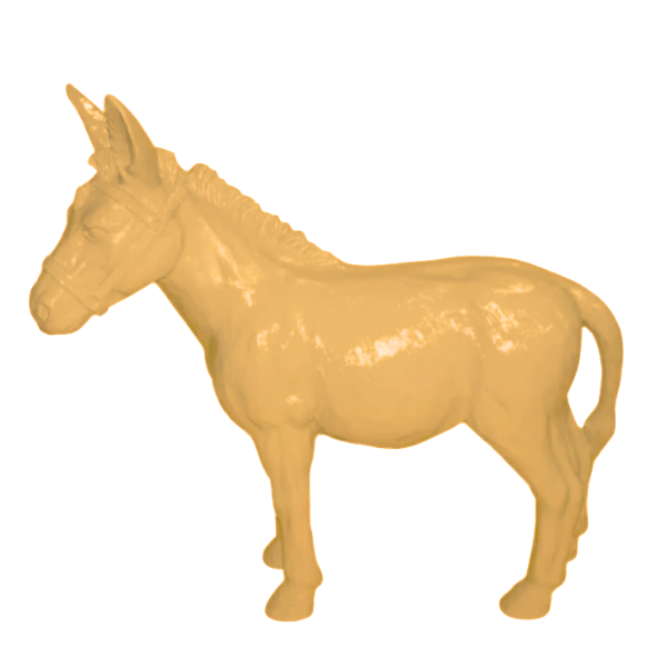 Statue Ane Animaux Resine - 95cm - Jaune (8905563603284)