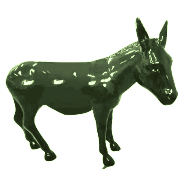 Statue Ane Animaux Resine - 160cm - Vert Kaki (8905562718548)