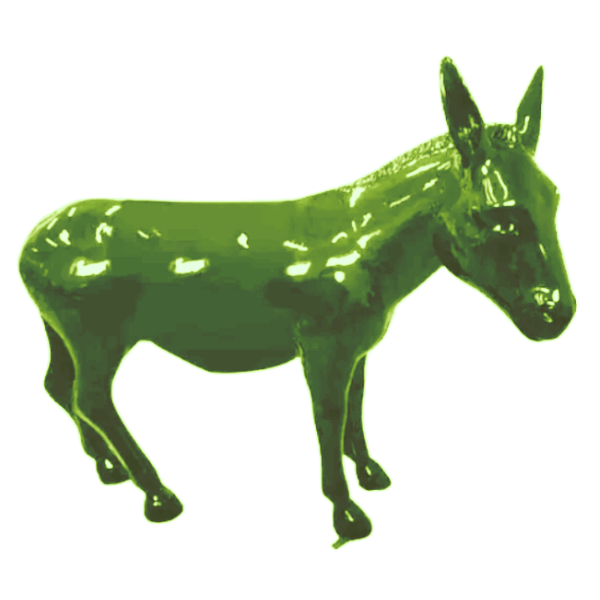 Statue Ane Animaux Resine - 160cm - Vert Pomme