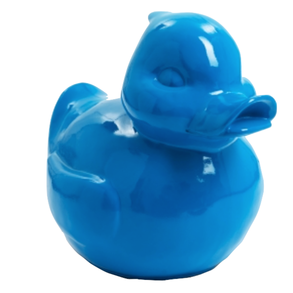 Statue Canard Animaux Resine - 45cm - Bleu