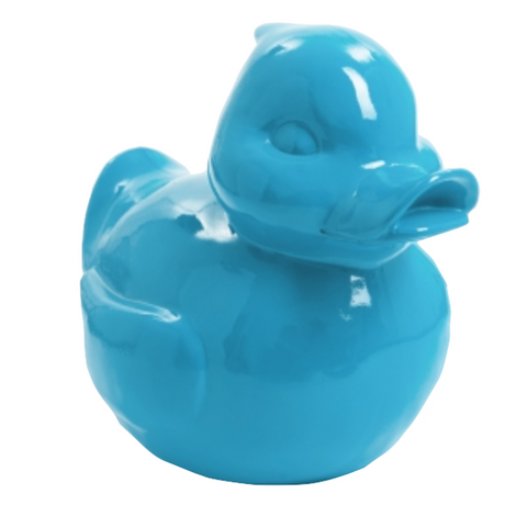 Statue Canard Animaux Resine - 45cm - Bleu Ciel (8905592832340)