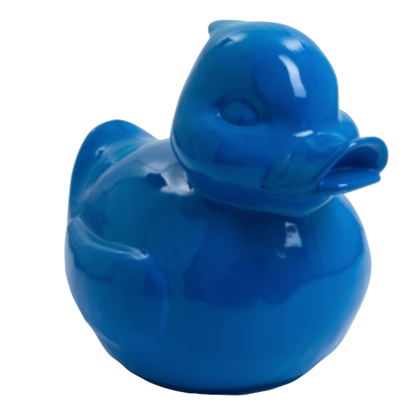 Statue Canard Animaux Resine - 45cm - Bleu Nuit