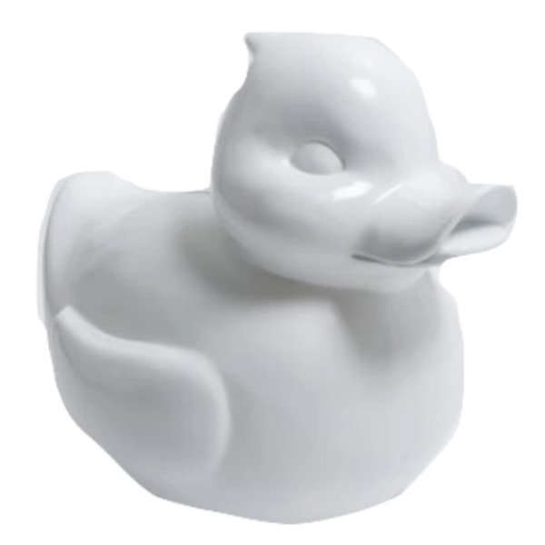 Statue Canard Animaux Resine - 45cm - Blanc