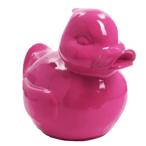 Statue Canard Animaux Resine - 45cm - Rose Fushia