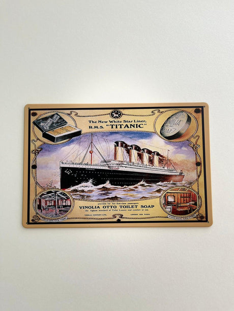 PLAQUE MÉTAL TITANIC 30X20 CM - PLAQUE DECORATIVE (8905409429844)