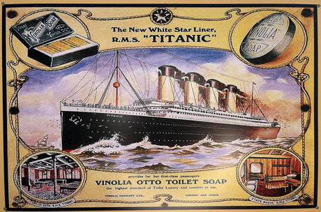 PLAQUE MÉTAL TITANIC 30X20 CM - PLAQUE DECORATIVE (8905409429844)