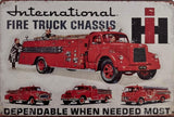 PLAQUE MÉTAL TRUCK FIRE 30X20 CM - PLAQUE DECORATIVE (8905409200468)