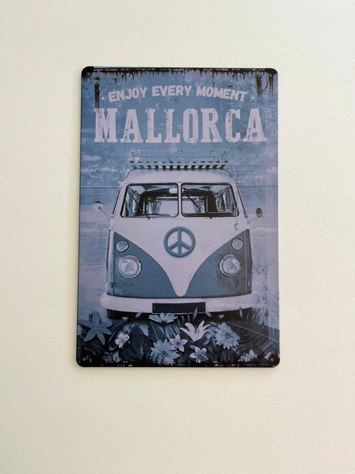 PLAQUE MÉTAL MALLORCA 30X20 CM - PLAQUE DECORATIVE (8905411166548)