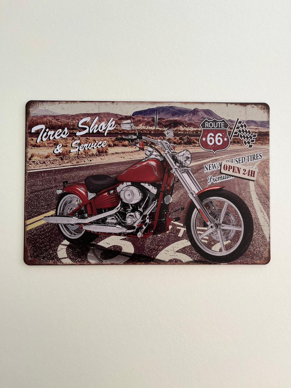 PLAQUE MÉTAL RIDE R66 30X20 CM - PLAQUE DECORATIVE (8905410085204)