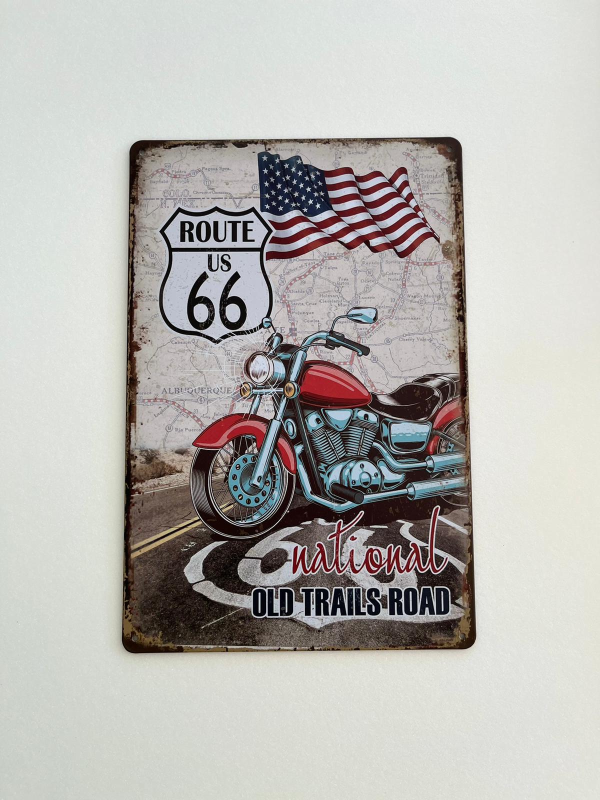 PLAQUE MÉTAL R66 BIKE 30X20 CM - PLAQUE DECORATIVE (8905410281812)