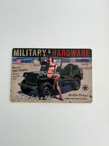 PLAQUE MÉTAL MILITARY & HARDWARE 30X20 CM - PLAQUE DECORATIVE