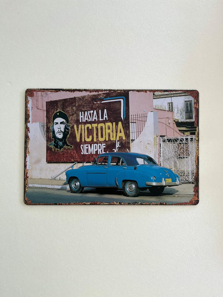 PLAQUE MÉTAL VICTORIA CUBA 30X20 CM - PLAQUE DECORATIVE (8905408938324)