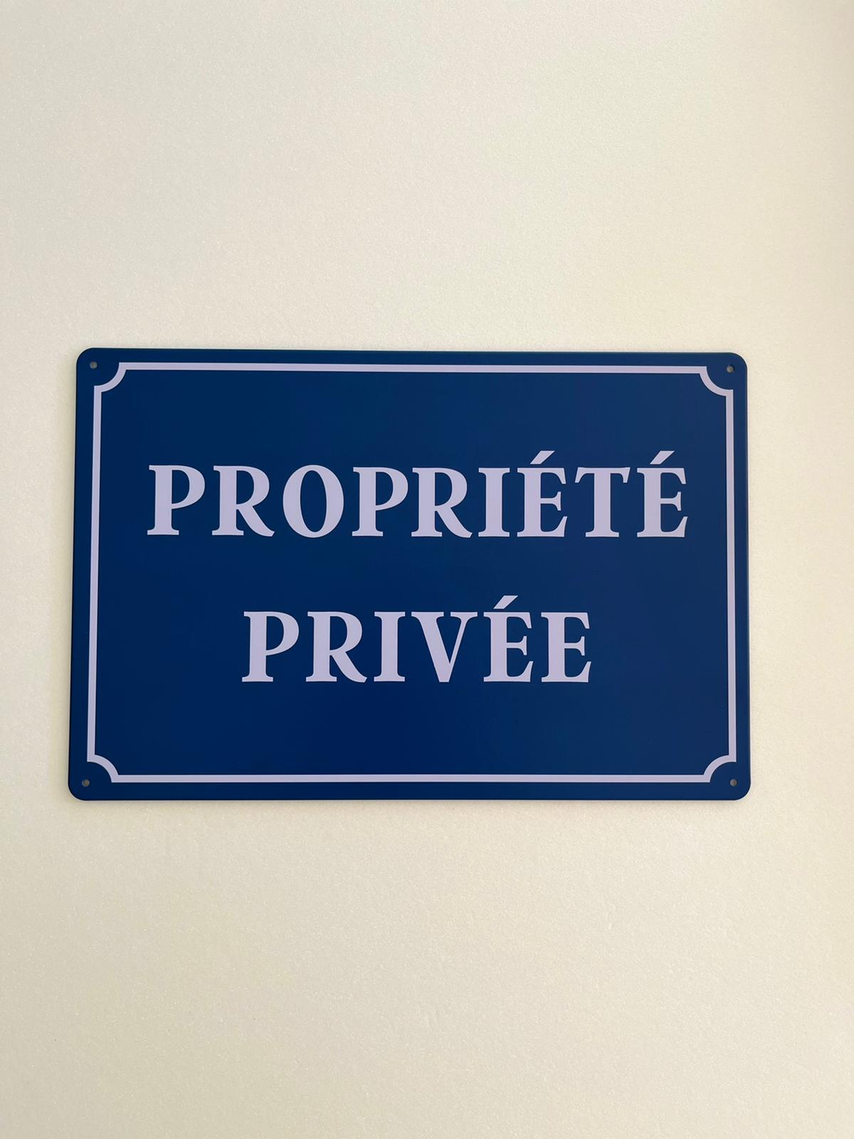 PLAQUE MÉTAL PRIOPRIETE PRIVEE 30X20 CM - PLAQUE DECORATIVE (8905410314580)