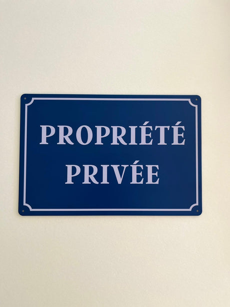 PLAQUE MÉTAL PRIOPRIETE PRIVEE 30X20 CM - PLAQUE DECORATIVE (8905410314580)