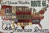 PLAQUE MÉTAL AMERICAN DREAM 30X20 CM - PLAQUE DECORATIVE