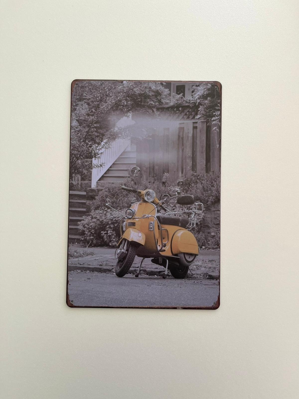 PLAQUE MÉTAL SCOOTER 30X20 CM - PLAQUE DECORATIVE (8905384821076)