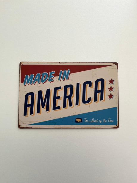 PLAQUE MÉTAL AMERICAN 30X20 CM - PLAQUE DECORATIVE (8905402909012)