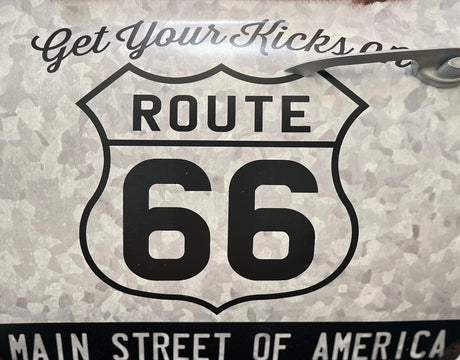 PORTIÈRE MÉTAL ROUTE 66 H.50CM - PORTIÈRE DECORATIVE (8904696987988)