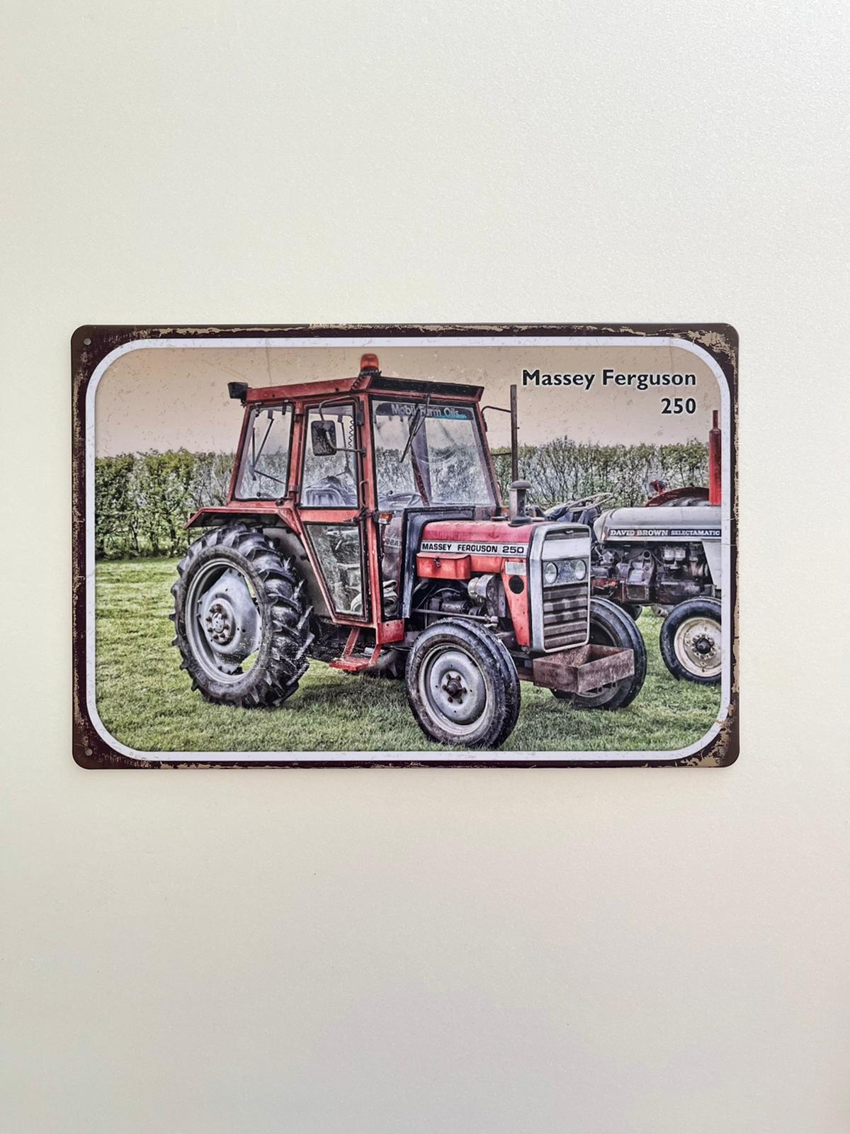 PLAQUE MÉTAL TRACTEUR 30X20 CM - PLAQUE DECORATIVE (8905367814484)