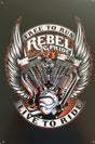 PLAQUE MÉTAL REBEL 30X20 CM - PLAQUE DECORATIVE (8905360834900)