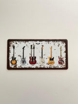 PLAQUE MÉTAL GUITARE 15x30 CM - PLAQUE DECORATIVE