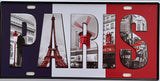 PLAQUE MÉTAL PARIS 15x30 CM - PLAQUE DECORATIVE (8905360179540)