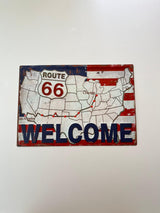 PLAQUE MÉTAL WELCOME 30X40 CM - PLAQUE DECORATIVE