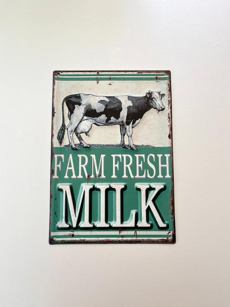 PLAQUE MÉTAL MILK 30X40 CM - PLAQUE DECORATIVE (8904714912084)